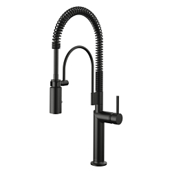 Brizo® 63375LF-BLLHP Odin® Semi-Professional Kitchen Faucet, 1.8 gpm Flow Rate, Matte Black, 1 Faucet Holes, Import, Commercial