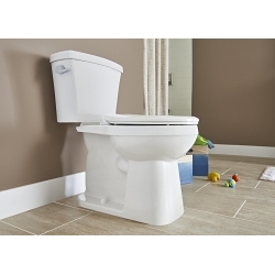 Gerber® GWS20828 2-Piece Toilet, Elite, Elongated Bowl, 12 in Rough-In, 1.28 gpf Flush Rate, White, Import
