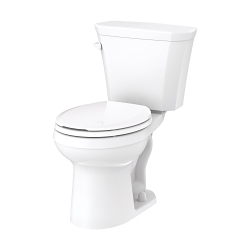 Gerber® GWS31500 2-Piece Toilet, Viper, Round Bowl, 15-1/2 in H Rim, 10 in Rough-In, 1.28 gpf Flush Rate, White, Import