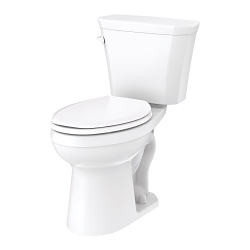 Gerber® GWS31517 2-Piece Toilet, Viper, Elongated Bowl, 17-1/8 in H Rim, 10 in Rough-In, 1.28 gpf Flush Rate, White, Import