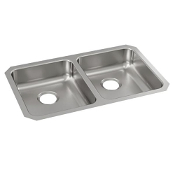 Just Manufacturing UDADA1832A55-J ADA Sink, Lustrous Satin, Rectangular Shape, 13-1/2 in Left/Right L x 16 in Left/Right W Bowl x 5-3/8 in Left/Right D Bowl, 5-3/8 in H x 18-1/2 in W x 30-3/4 in L, Undermount Mounting, 304 Stainless Steel