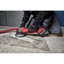 Milwaukee® 2882-20 M18™ FUEL™ Cordless Angle Braking Grinder With Paddle Switch, 5 in Dia Wheel, 5/8-11 UNC Arbor/Shank, 18 V, M18™ Lithium-Ion Battery, Paddle Switch