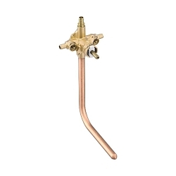 Moen® M-PACT® Posi-Temp® 62360PF Pressure Balancing Valve With CC Drop, 1/2 in PEX Inlet x 8 x 7 x 1/2 in Copper Tube Outlet, 4 Ways, Brass Body, Domestic