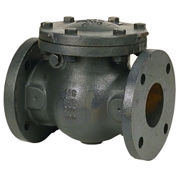 NIBCO® NHE3UNF F-918-B-LW Swing Check Valve, 3 in Nominal, Flanged End Style, 125 lb, Synthetic Fiber, Cast Iron Body, Domestic