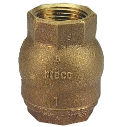 NIBCO® Ring Check® NL9318D T-480-Y In-Line Lift Check Valve, 2 in Nominal, FNPT End Style, 125 lb, Bronze Body, Domestic