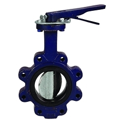 NIBCO® NLJ330H N-200-236-GO Lug Style International Butterfly Valve, 4 in Nominal, 125/150 lb, Cast Iron Body, Buna-N/EPDM Softgoods, Import