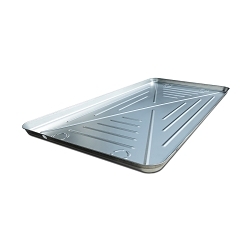 TITAN™ 96247 Metal Series Secondary Condensate Drain Pan, 61-3/8 in L x 31-3/8 in W x 2 in D, Galvanized Steel