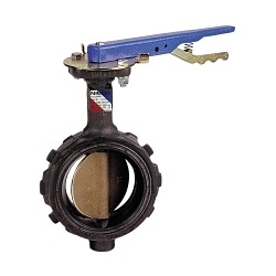 NIBCO® NLH100K WD-2000 Wafer Style Butterfly Valve, 6 in Nominal, 125/150 lb, Ductile Iron Body, EPDM Softgoods, Domestic