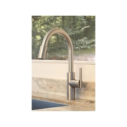 Newport Brass® 1500-5103/15 Model 1500-5103 East Linear Pull-Down Kitchen Faucet, 1.8 gpm Flow Rate, Polished Nickel, 1 Handles, 1 Faucet Holes, Function: Traditional
