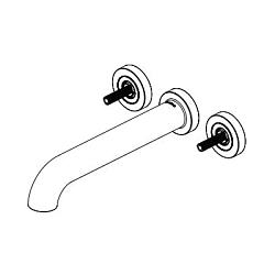 Brizo® Litze® Tub Filler, 9.3 gpm Flow Rate, 8 in Center, Domestic, Commercial/Residential