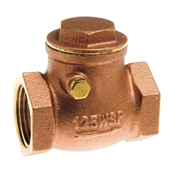 WATTS® 0123495 Swing Check Valve, 3/4 in Nominal, Threaded x Solder End Style, Low Lead Compliance: Yes, Metal, Brass Body, Import