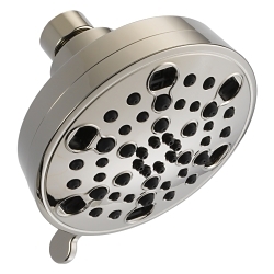 DELTA® 52638-PN18-PK Contemporary Showerhead, 1.75 gpm Min, 5 Sprays, 4-3/16 in Dia Head, Import
