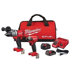 Milwaukee® 2999-22CX M18™ FUEL™ Cordless Combination Tool Kit, Tools: 2, 18 V, 5 Ah Lithium-Ion Battery, 2000 rpm