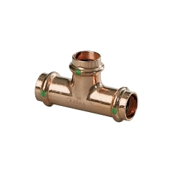 ProPress® 22268 Pipe Tee, 1-1/4 x 3/4 x 1 in Nominal, Press End Style, Copper, Import