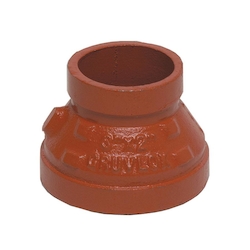 Gruvlok® 0390028371 FIG 7072 Pipe Concentric Reducer, Carbon Steel, 2-1/2 x 1 in Nominal, SCH 40/STD, Grooved End Style, Painted, Domestic