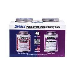 Christy's® 5189 PVC Cement and Purple Primer, 0.5 pt Container, Blue/Purple