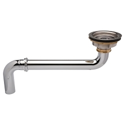 Zurn® Z8749-SS Offset Sink Strainer, 1 in OAL, Cast Brass, Stainless Steel, Import