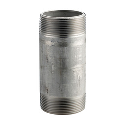 Merit Brass 4008-1000 Pipe Nipple, 1/2 in x 10 in L MNPT, 304/304L Stainless Steel, SCH 40/STD, Welded, Domestic