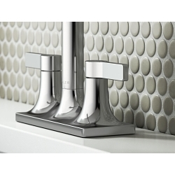 Kohler® 28124-4K-CP 28124-4K Venza Bathroom Sink Faucet, Polished Chrome, 2 Handles, Clicker Drain, 1.0 gpm Flow Rate