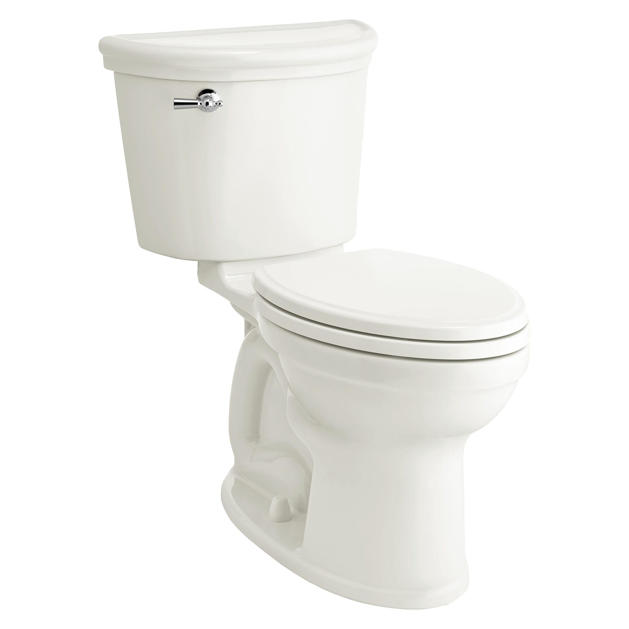 American Standard 212AA104.020 212AA 2-Piece High-Efficiency Toilet, Elongated Bowl, 16-1/2 in H Rim, 12 in Rough-In, 1.28 gpf, White, Import