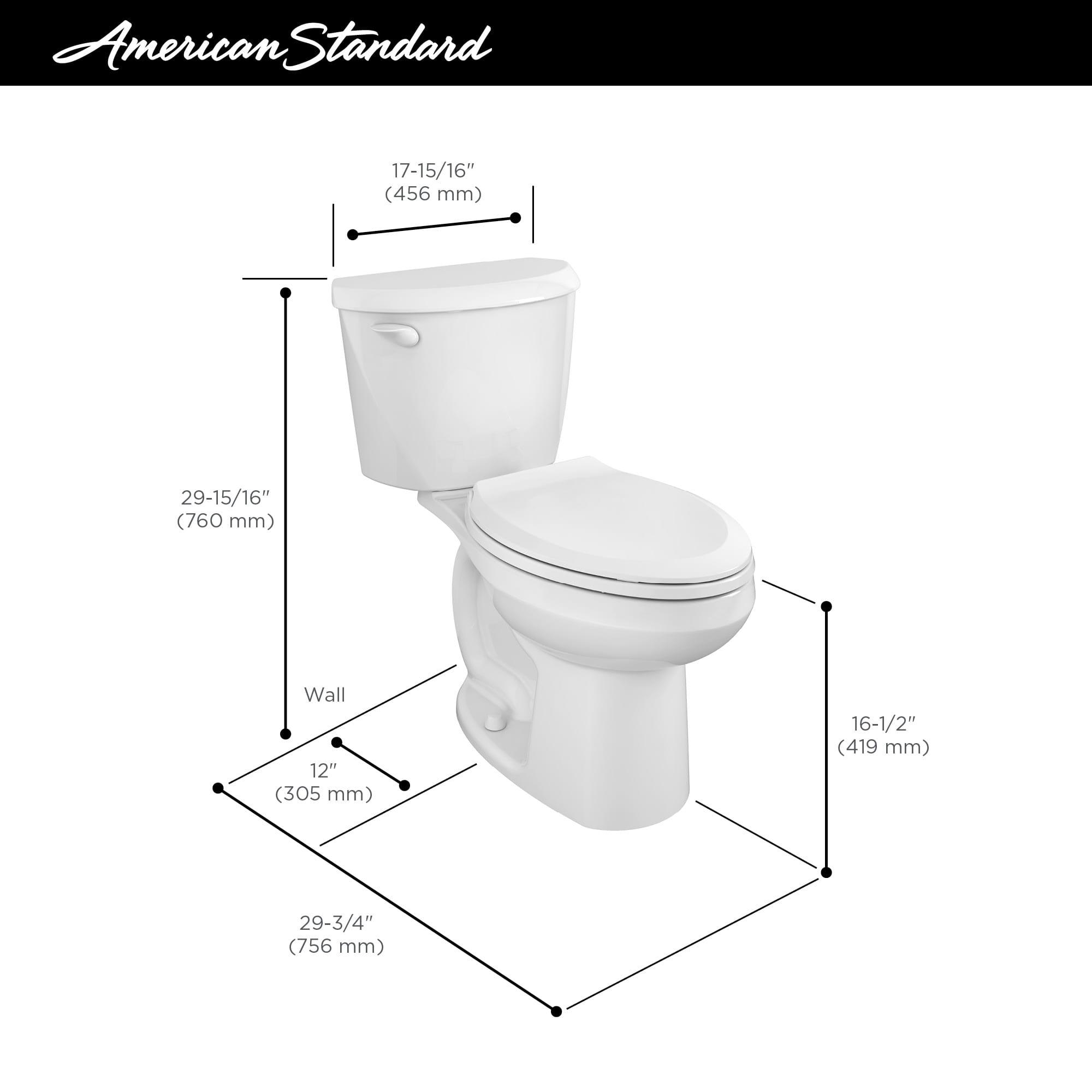 American Standard 250AA104.020 Toilet, Colony®, Elongated Bowl, 1.28 gpf, White