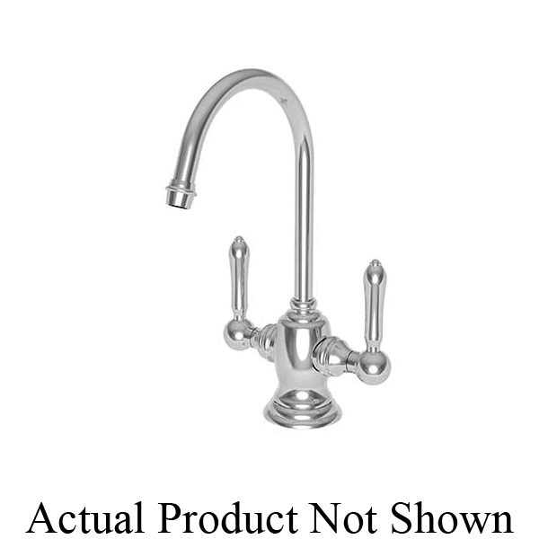 Newport Brass® 1030-5603/034 Model 1030-5603 Chesterfield Hot and Cold Water Dispenser Faucet, 1 gpm Flow Rate, Fixed Spout, Aged Brass, 2 Handles