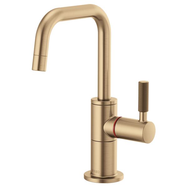 Brizo® 61353LF-H-GL Litze® Instant Hot Faucet, 1 gpm at 60 psi Flow Rate, Luxe Gold, 1 Handle, Import