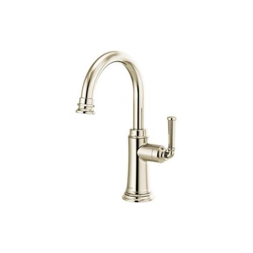 Brizo® 61374LF-C-PN Rook® Single Handle Beverage Faucet, 1.5 gpm Flow Rate, Polished Nickel, 1 Handles, Domestic