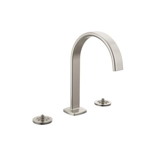 Brizo® 65367LF-NKLHP-ECO Bathroom Faucet, 1.2 gpm Flow Rate, 5.25 in H Spout, 10, 11, 12, 13, 14, 15, 16, 4, 5, 6, 7, 8, 9 in Center, Luxe Nickel, 2 Handles, Import