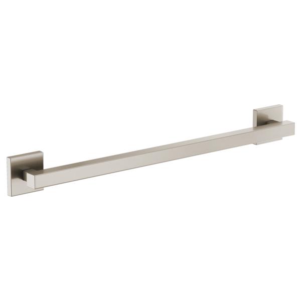 Brizo® 69380-NK Euro Square Decorative Grab Bar, 24 in L, Brilliance® Luxe Nickel, Metal, Import