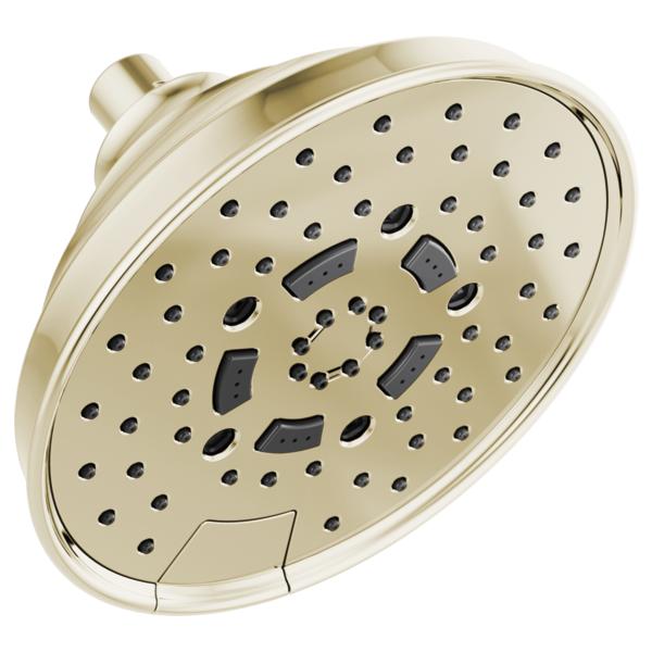 Brizo® 87495-PN ESSENTIAL™ Classic Multi-Function Universal Showerhead With H2Okinetic® Technology and Touch-Clean® Technology, 1.75 gpm Max Flow, 5 Sprays, Wall Mount, 7-1/2 in Dia x 4-11/16 in H Head, Import