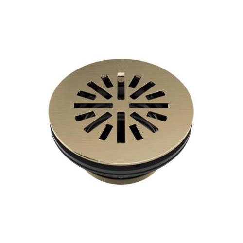 Brizo® BT051414-GL Round Shower Drain, 4 in Nominal, Brass Drain, Import
