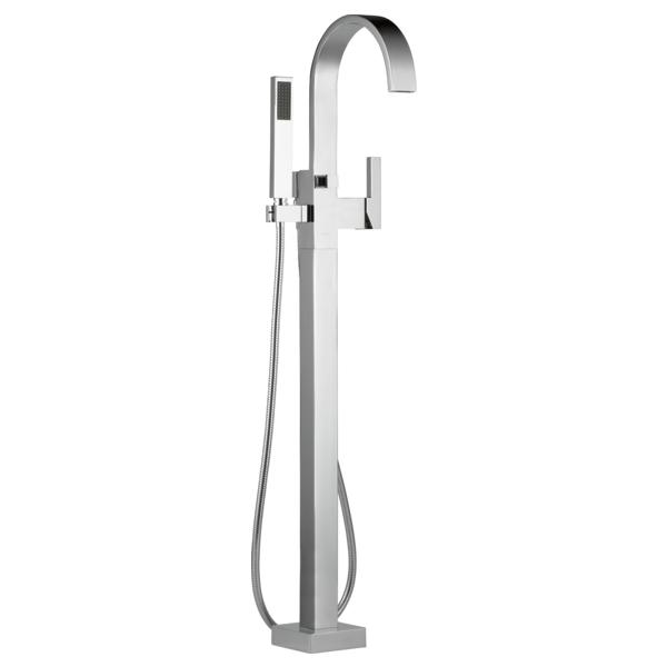 Brizo® T70180-PC Free Standing Tub Filler Trim, Siderna®, 2 gpm Flow Rate, Polished Chrome, 1 Handles, Domestic