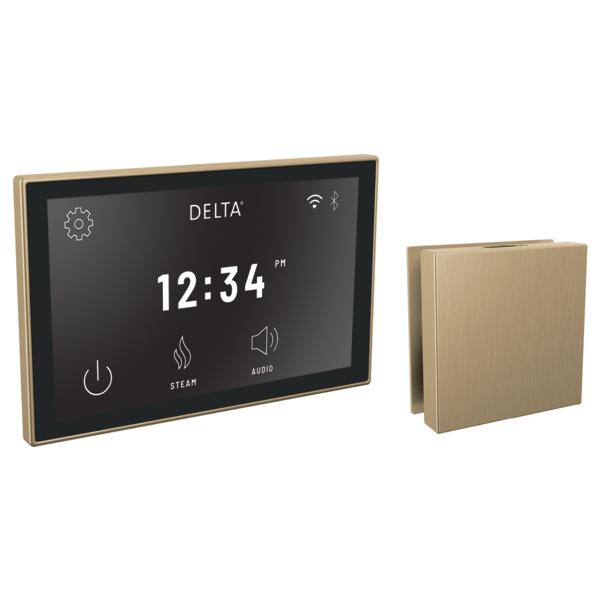 DELTA® 5CH-550L-CZ-PR Square Steam Shower Control, Digital Display, Lumicoat Champagne Bronze, Domestic