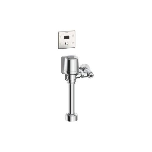 DELTA® Teck® 81T201-WMSHWA Exposed Electronic Flush Valve, Battery, 25 gpm Flush Rate, 1-1/2 in Spud, 25 psi Pressure, Polished Chrome, Import