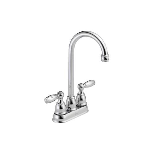 DELTA® B28911LF Bar/Prep Faucet, Foundations®, Polished Chrome, 2 Handle, 4 in Center, 1.5 gpm