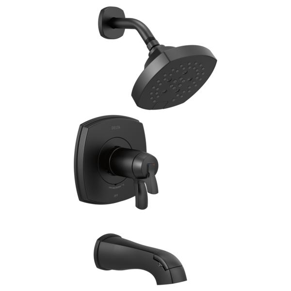 DELTA® T17T476-BL 17T Volume Control Tub and Shower Only, 1.75 gpm Shower, Matte Black