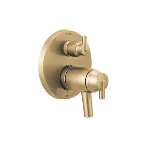 DELTA® T27T859-CZ TempAssure® 17T Contemporary Valve Trim With 3-Setting Integrated Diverter, Brilliance® Champagne Bronze