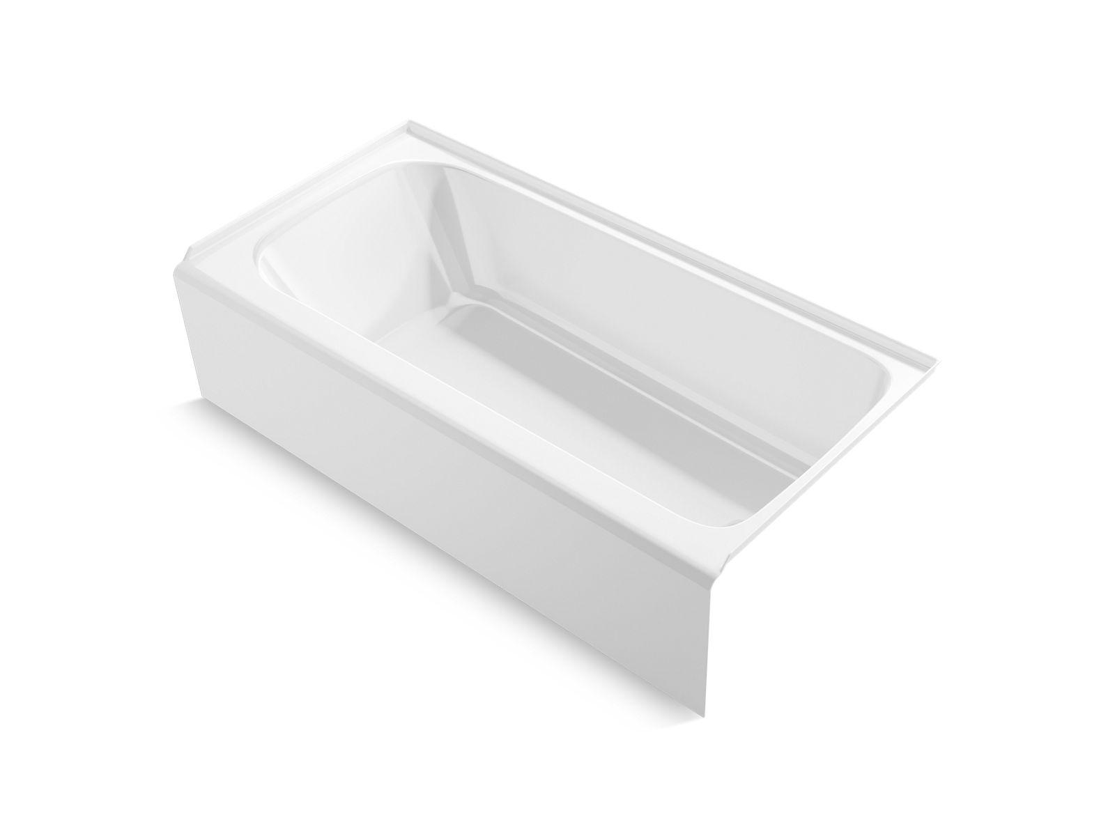 Kohler® 25834-RA-0 Avec™ Bathtub, Soaker, 72 in L x 36 in W, Right Drain, White
