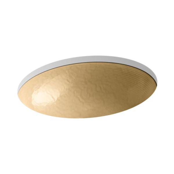 Kohler® 2741-G7-B11 Whist® Bathroom Sink, Oval Shape, 19 in W x 16-1/8 in D x 5-3/8 in H, Under Mount, Glass, Ice