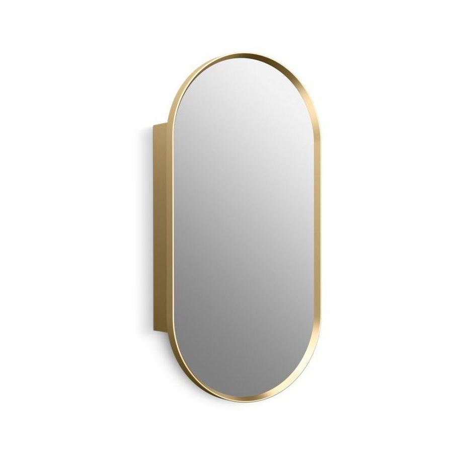 Kohler® 35573-BGL 35573 Verdera® Framed Medicine Cabinet, 5-9/16 in OAL 15 in OAW 30 in OAH, Anodized Aluminum, Moderne Brushed Gold