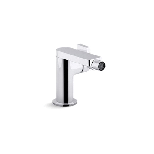 Kohler® 73176-4-CP Composed® Bidet Faucet, 1.5 gpm Flow Rate, 4-1/4 in H Spout, Polished Chrome, 1 Handles, Pop-Up Drain