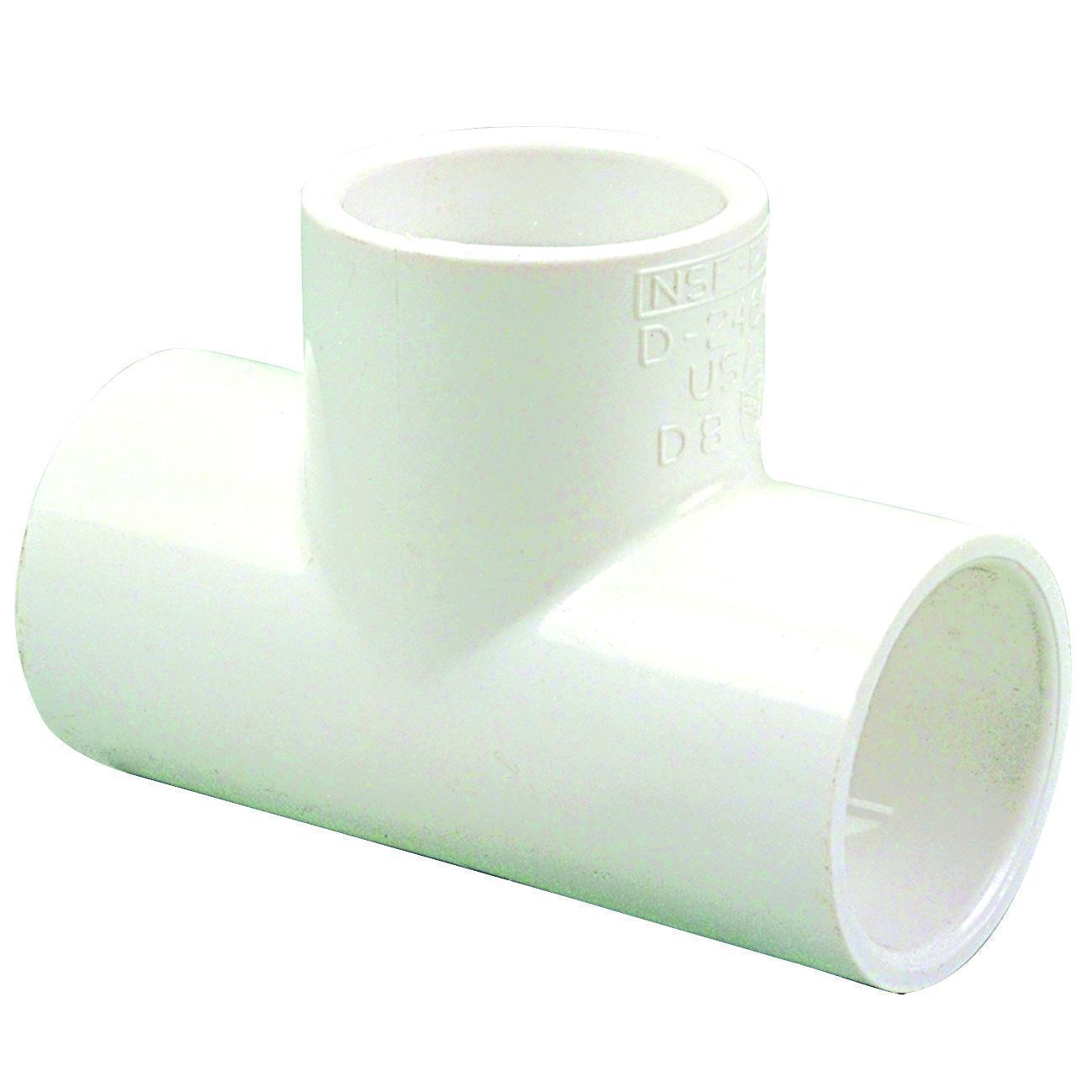 NIBCO® L106900P 4611 Reducing Tee, 3 x 3 x 1-1/4 in Nominal, Slip End Style, SCH 40/STD, PVC, Domestic