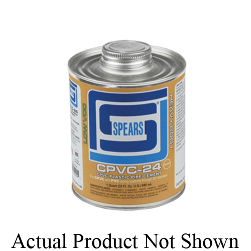 Spears® EverTUFF® CPVC24G-005 Heavy Body Low VOC CPVC Solvent Cement, 0.25 pt Container, Gray