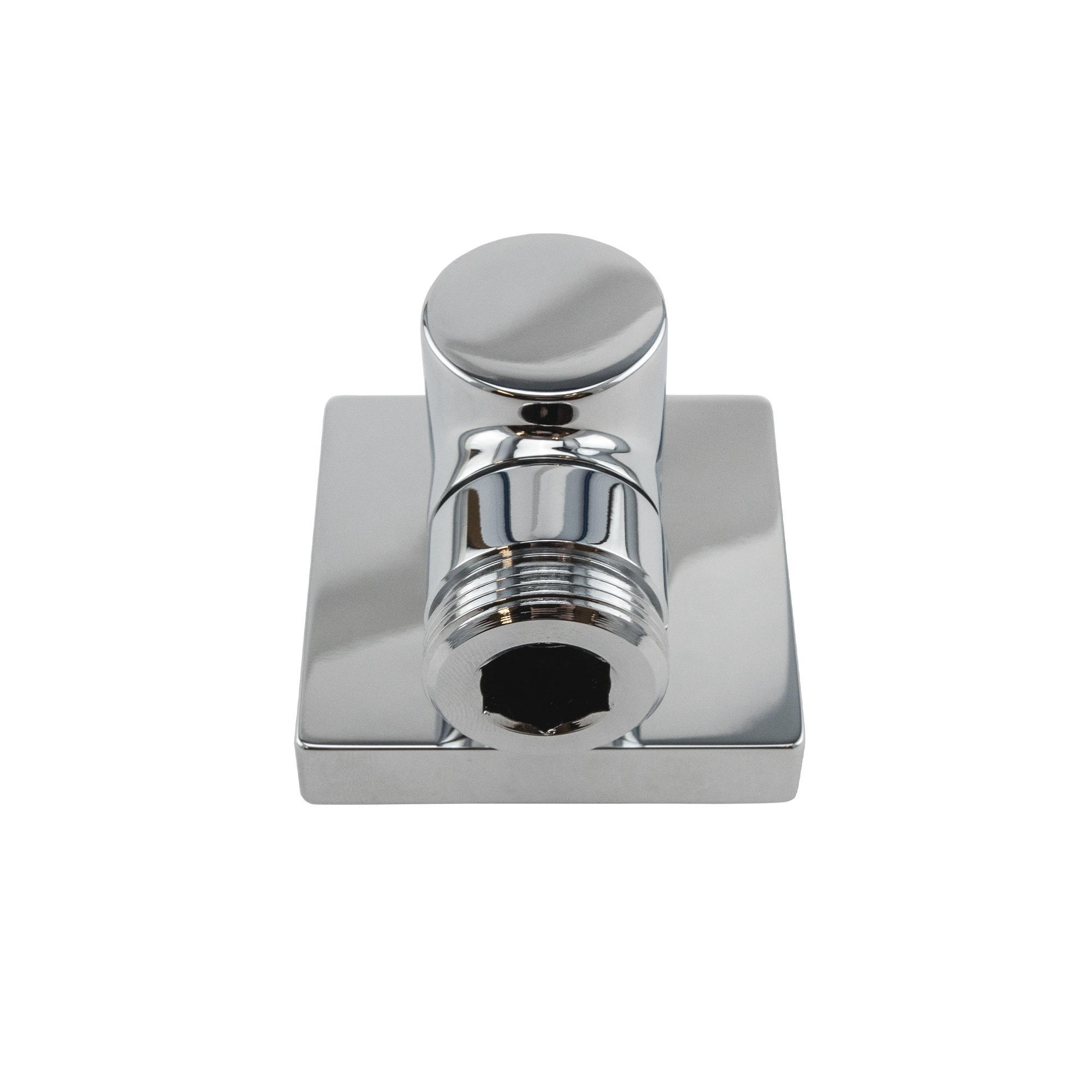 Toto® TBW02013U#CP Square Handshower Wall Outlet, 1/2 in Nominal, NPT x Garden Hose Thread End Style, Brass