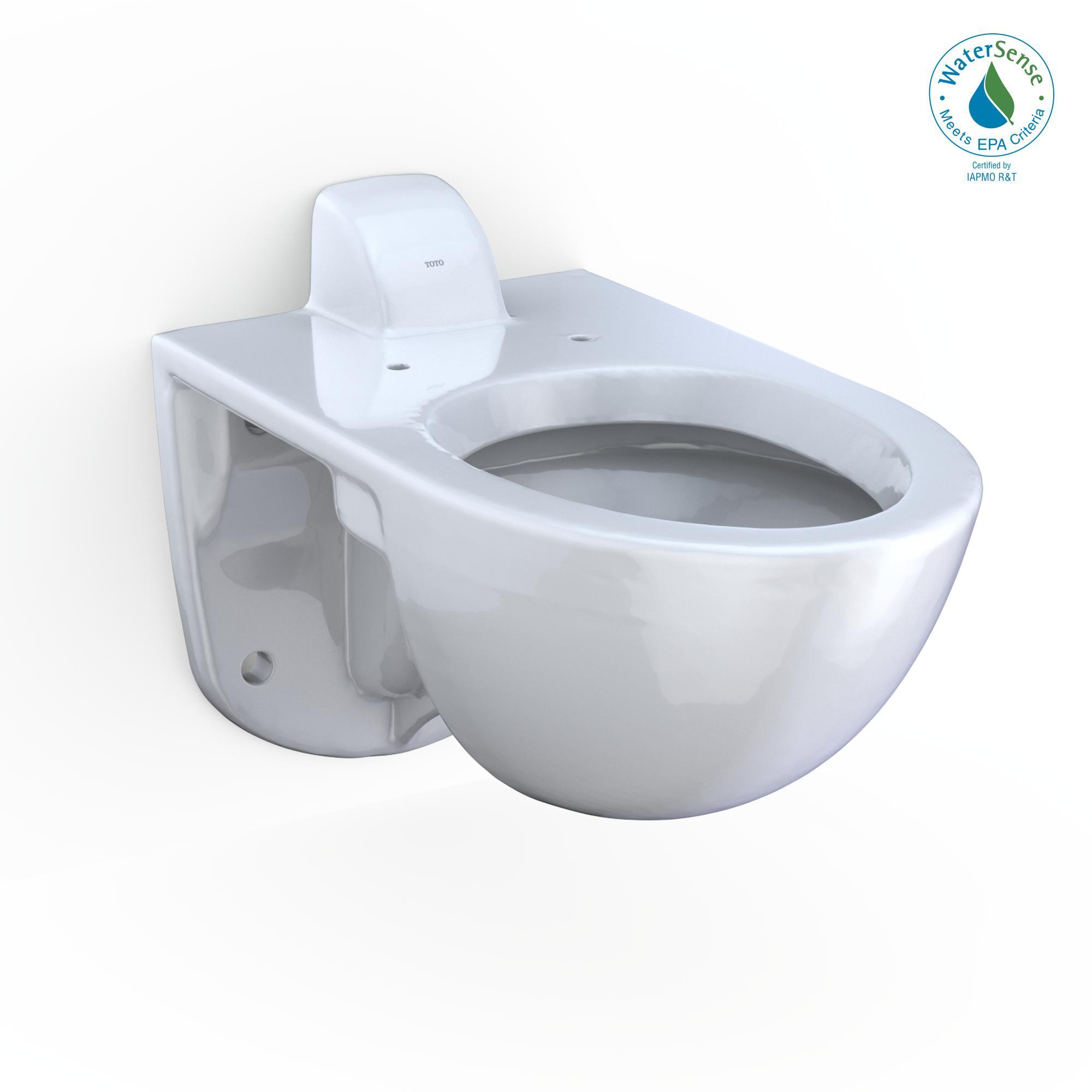 Toto® CT728CUV#01 CT728CUV Wall Hung Toilet, Elongated Bowl, 17 in H Rim, 6-3/8 in Rough-In, 1.0/1.28/1.6 gpf Flush Rate, Cotton White, Import