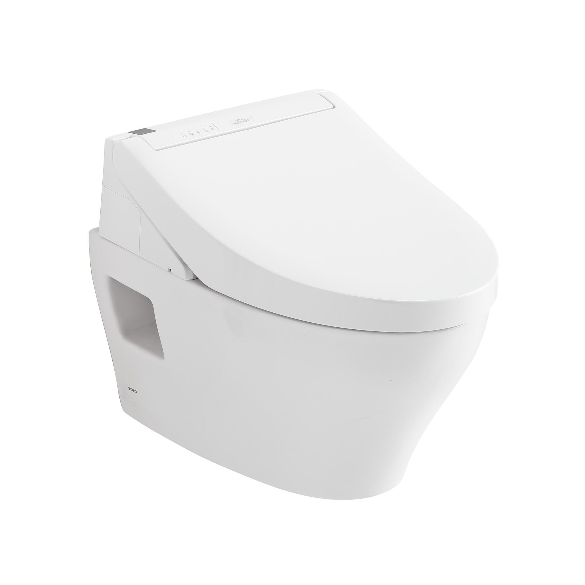 Toto® CWT4283084CMFG#MS Wall-Hung Toilet With CEFIONTECT™ Ceramic Glaze, T40 Washlet®+ EP, Elongated Bowl, 15 to 19 in H Rim, 0.9/1.28 gpf, Matte Silver, Import