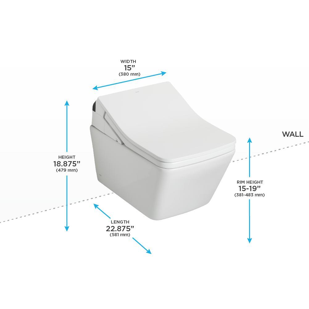 Toto® CWT4494049CMFGA#MS Toilet With CEFIONTECT® Ceramic Glaze, Square Bowl, 16-1/8 in H Rim, 0.9/1.28 gpf Flush Rate, Matte Silver, Import