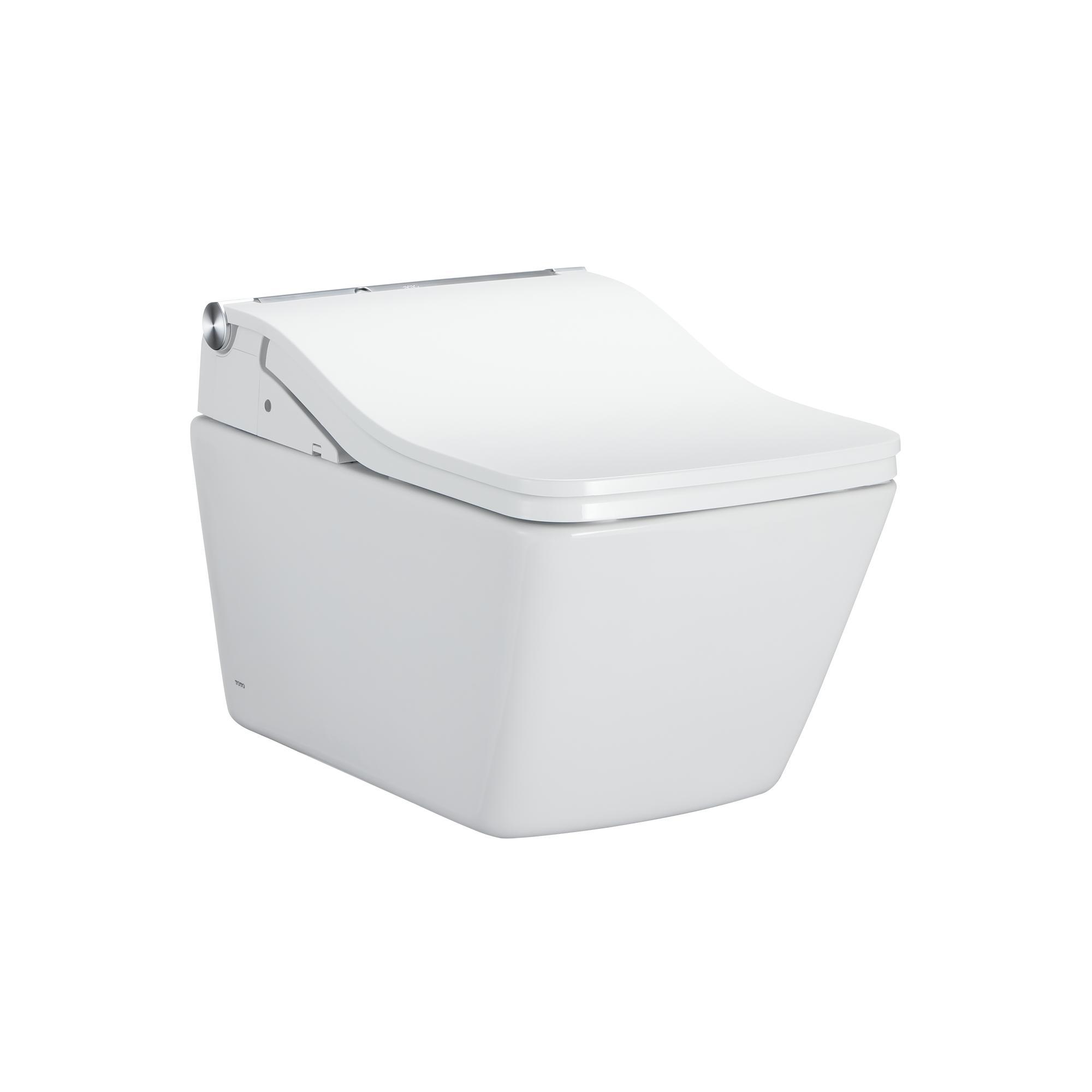 Toto® CWT4494549CMFGA#MS Toilet, SP WASHLET®+ SW, Square Bowl, 16-1/8 in H Rim, 0.8/1.28 gpf, Cotton White, Import