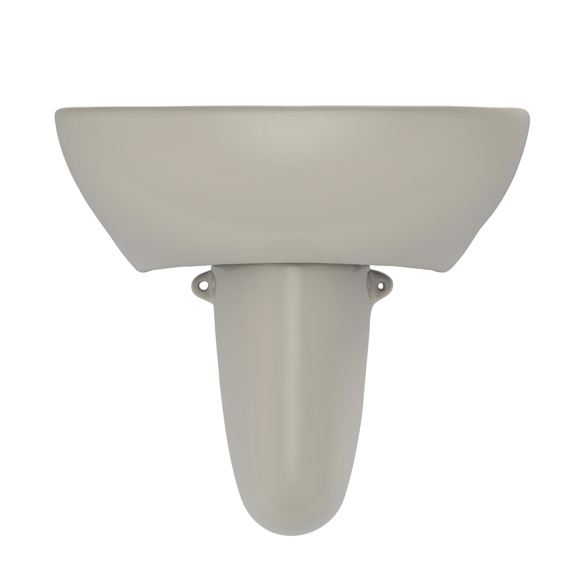 Toto® LHT241G#03 Elegant Lavatory With Rear Overflow and Shroud, Supreme®, Oval Shape, 22-7/8 in W x 19-5/8 in D, Wall Mount, Vitreous China, Bone, Import